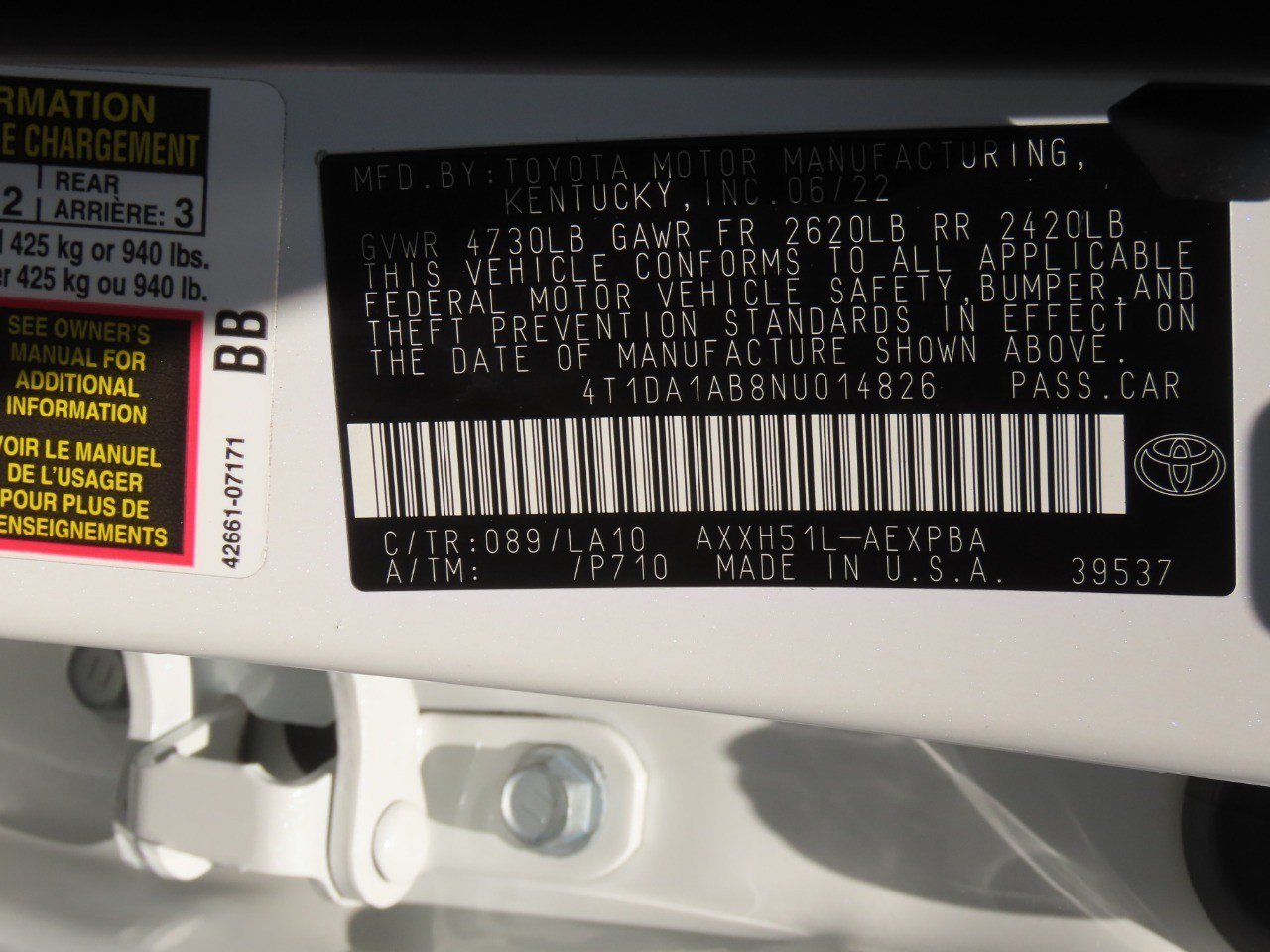 Used 2022 Toyota Avalon Limited w/ Advanced Safety Package FWD image 30