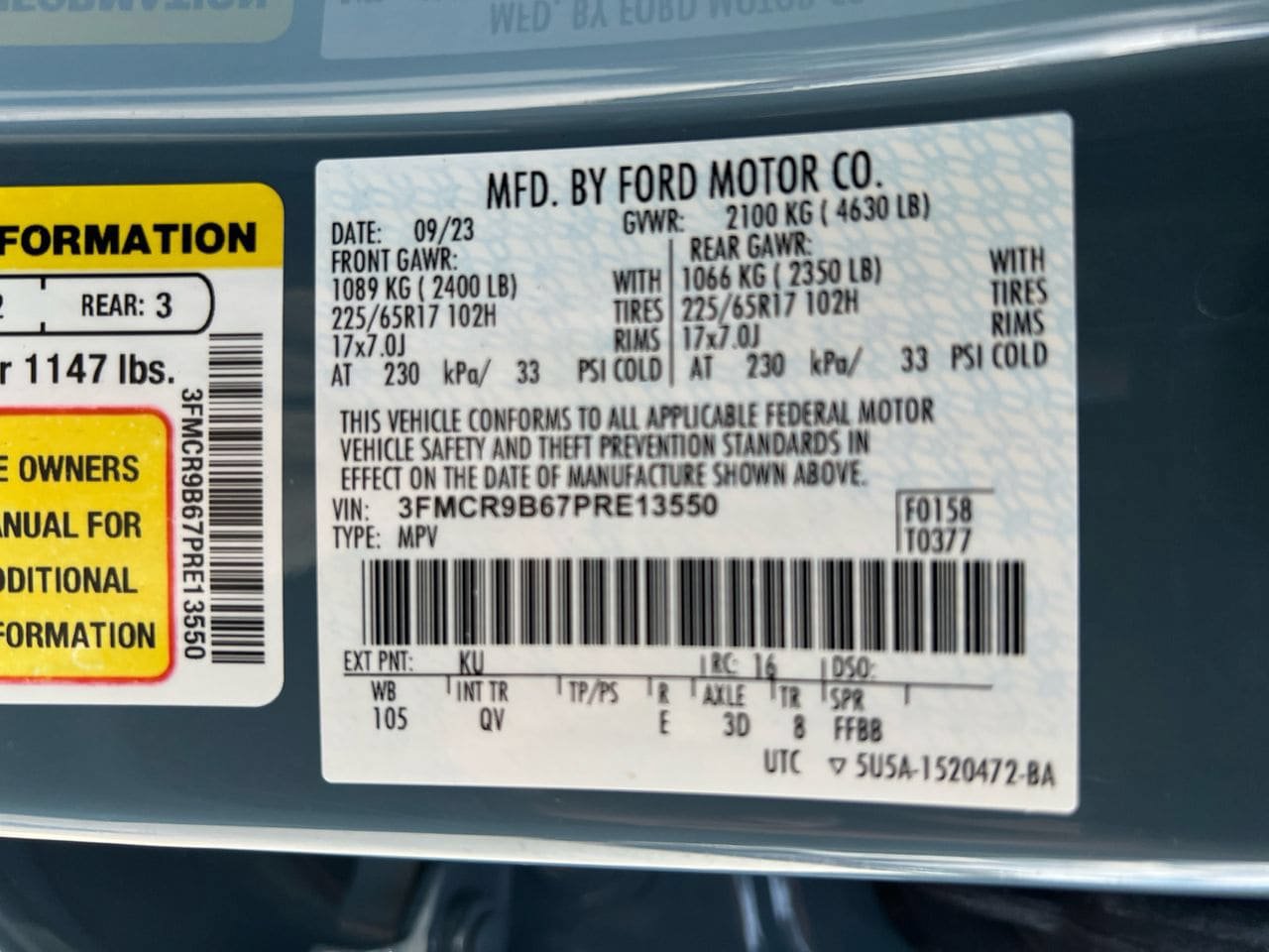 Certified 2023 Ford Bronco Sport Big Bend AWD/4WD image 33