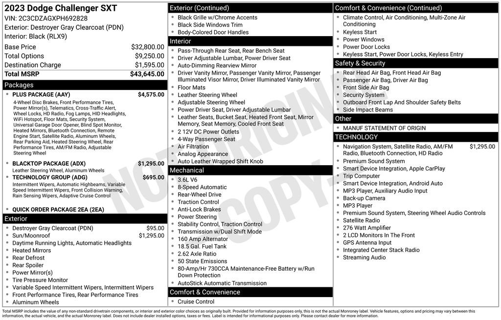 Used 2023 Dodge Challenger SXT w/ Plus Package RWD image 29