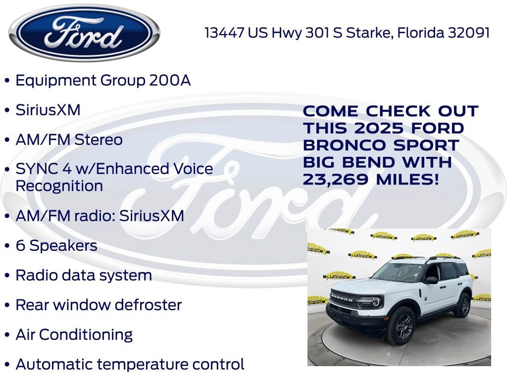Certified 2025 Ford Bronco Sport Big Bend AWD/4WD image 17