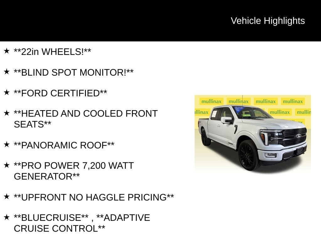Certified 2025 Ford F150 Platinum w/ Equipment Group 702A High AWD/4WD image 12