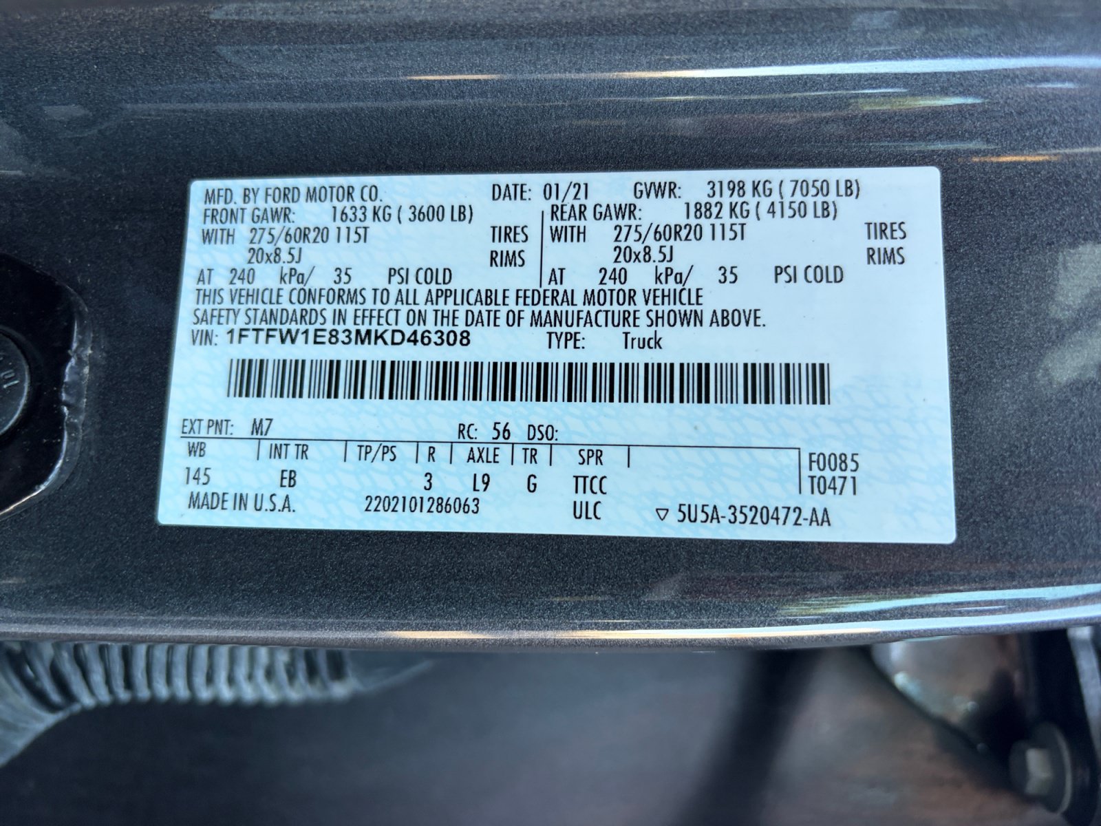 Certified 2021 Ford F150 Lariat w/ Max Trailer Tow Package AWD/4WD image 28