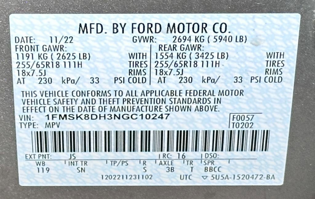 Certified 2022 Ford Explorer XLT w/ Equipment Group 202A image 62