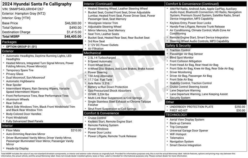 Used 2024 Hyundai Santa Fe Calligraphy FWD image 6