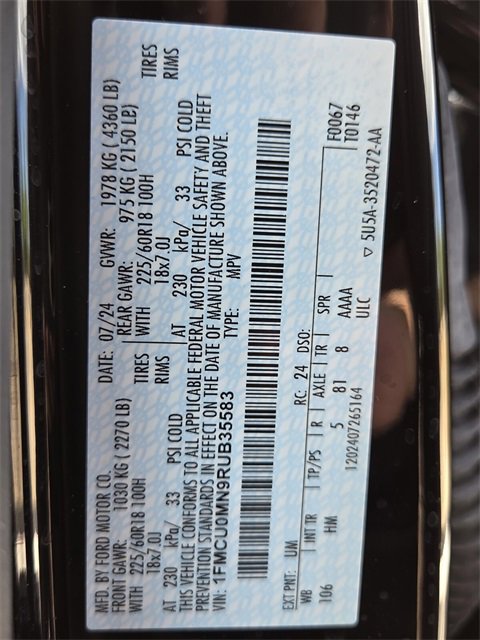 Certified 2024 Ford Escape ST-Line w/ Tech Pack #1 image 21