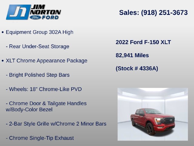 Certified 2022 Ford F150 XLT w/ Equipment Group 302A High AWD/4WD image 15