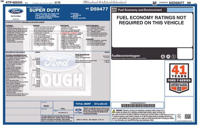 Certified 2019 Ford F350 Lariat w/ Lariat Ultimate Package AWD/4WD image 3