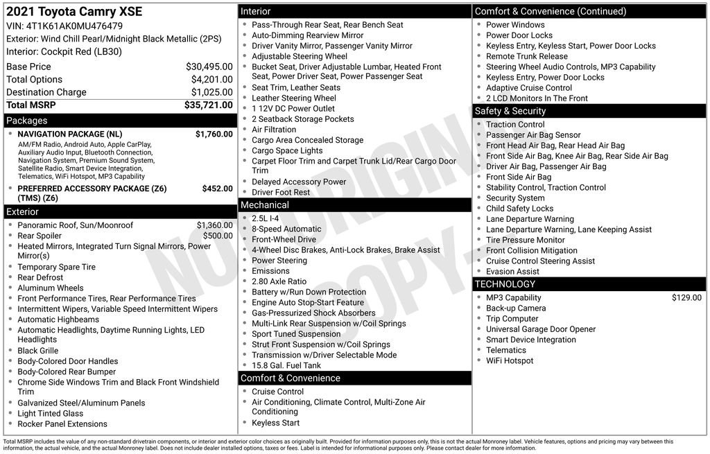 Used 2021 Toyota Camry XSE w/ Navigation Package FWD video 2