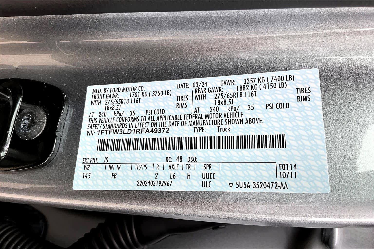 Certified 2024 Ford F150 XLT w/ Equipment Group 302A MID AWD/4WD image 39
