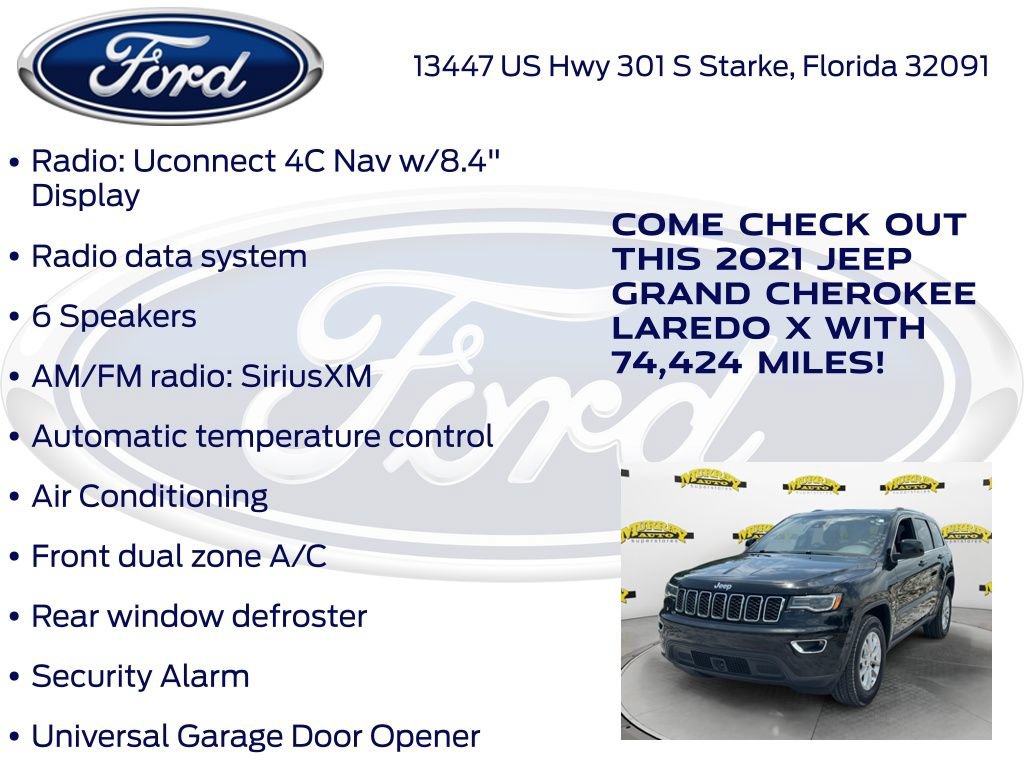Used 2021 Jeep Grand Cherokee Laredo X AWD/4WD image 32
