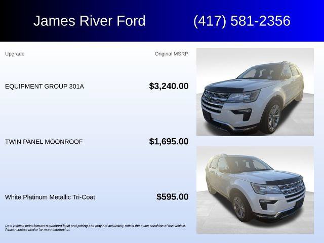 Certified 2018 Ford Explorer Limited w/ Equipment Group 301A FWD image 5