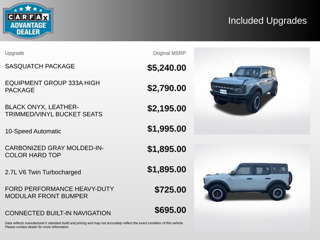 Certified 2023 Ford Bronco Badlands w/ Sasquatch Package AWD/4WD image 5
