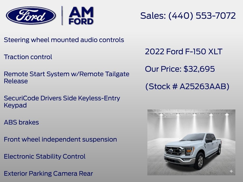 Certified 2022 Ford F150 XLT w/ Equipment Group 302A High AWD/4WD image 30
