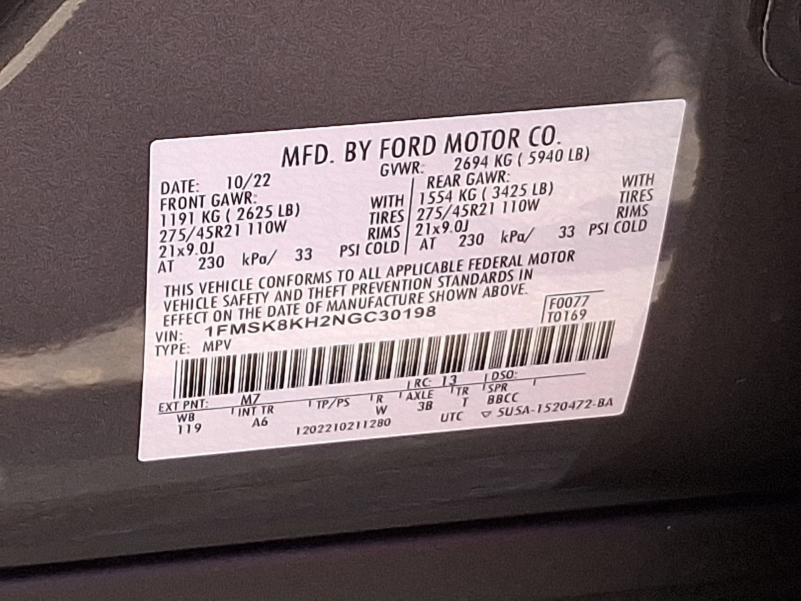 Certified 2022 Ford Explorer ST-Line w/ Class IV Trailer Tow Package AWD/4WD image 28