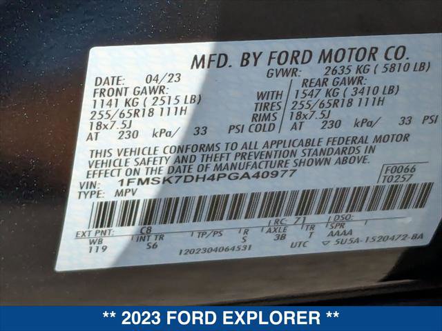 Certified 2023 Ford Explorer XLT w/ Equipment Group 202A RWD image 24