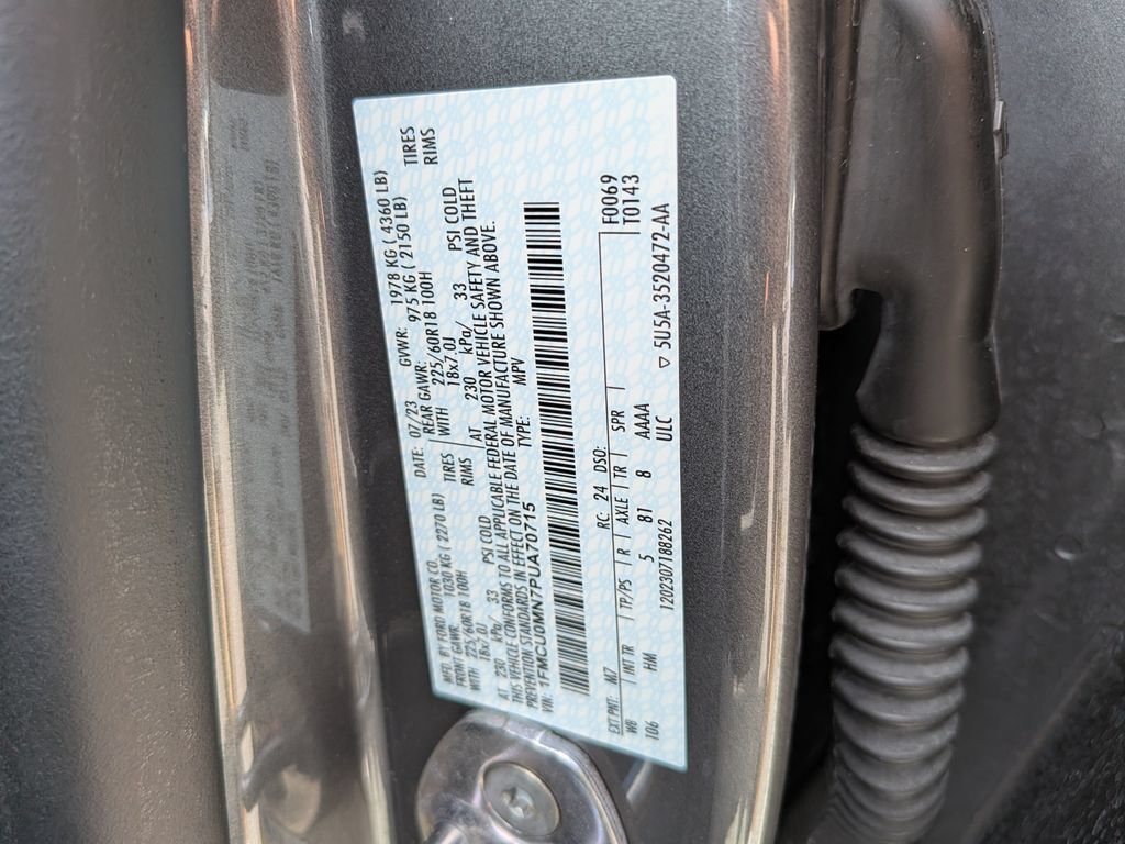 Certified 2023 Ford Escape ST-Line w/ Tech Pack #1 FWD image 39