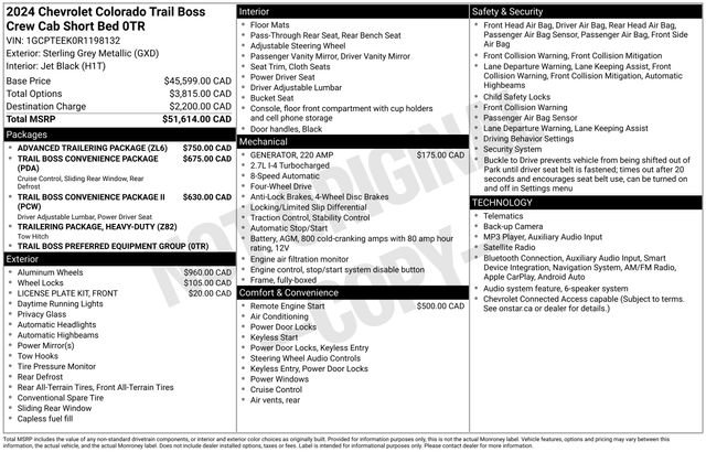 Used 2024 Chevrolet Colorado Trail Boss w/ Advanced Trailering Package AWD/4WD image 32