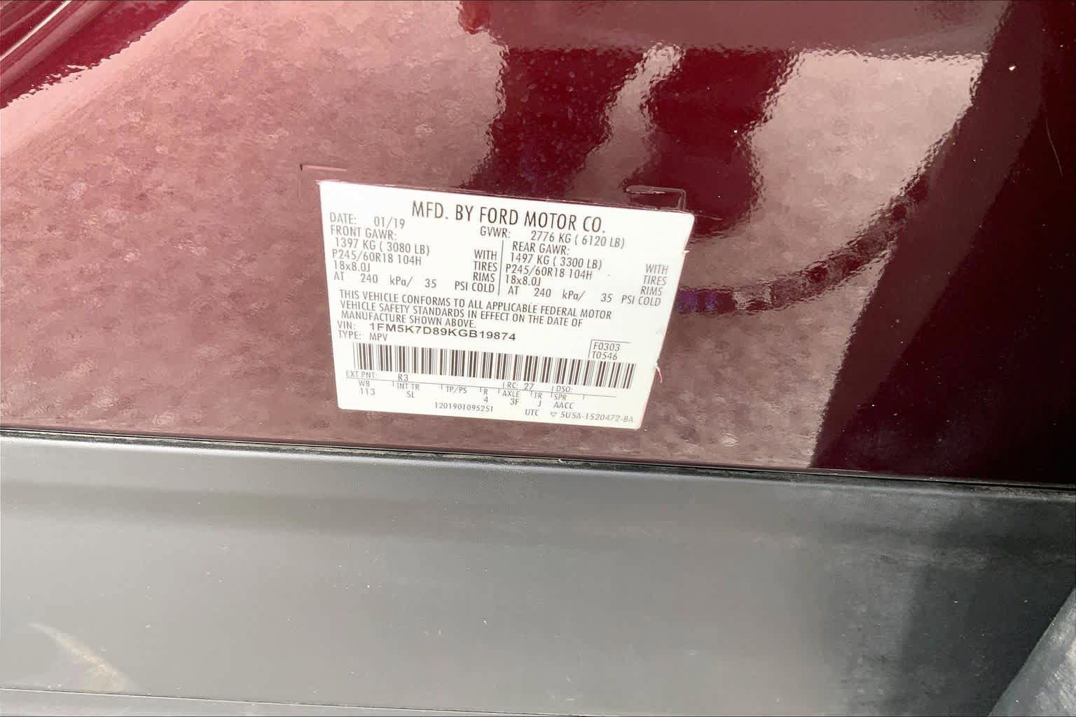 Certified 2019 Ford Explorer XLT w/ Equipment Group 202A FWD image 32