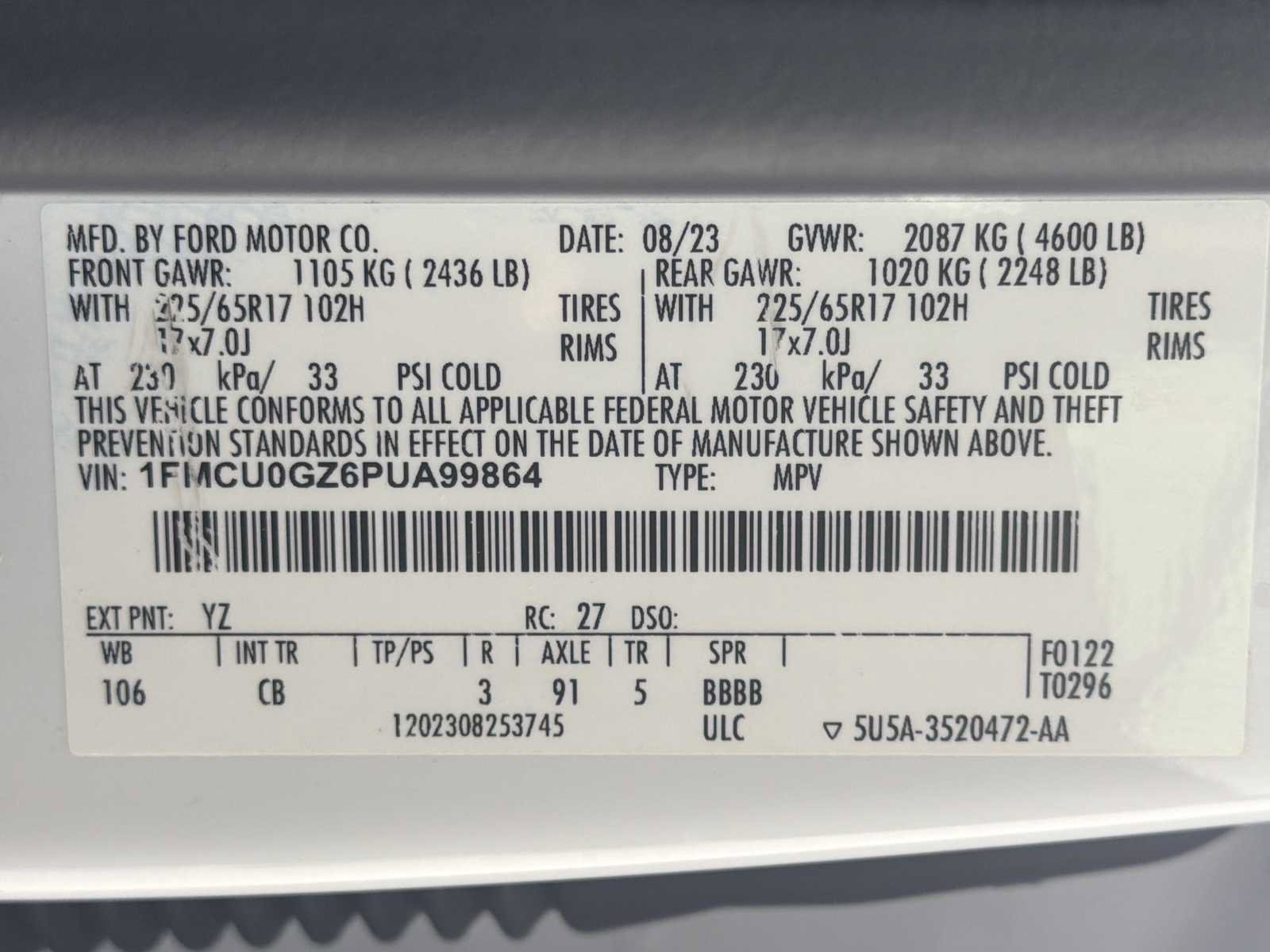 Certified 2023 Ford Escape Active FWD image 34
