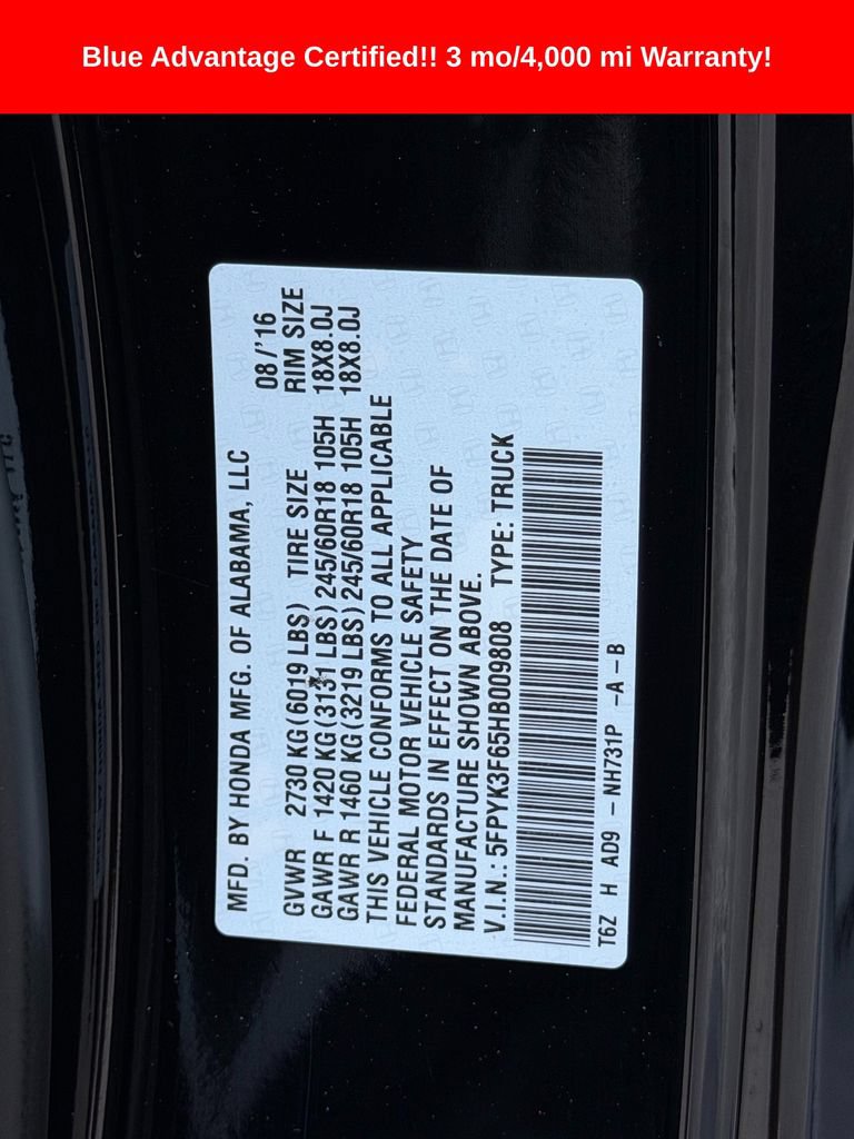 Used 2017 Honda Ridgeline RTL-T image 30