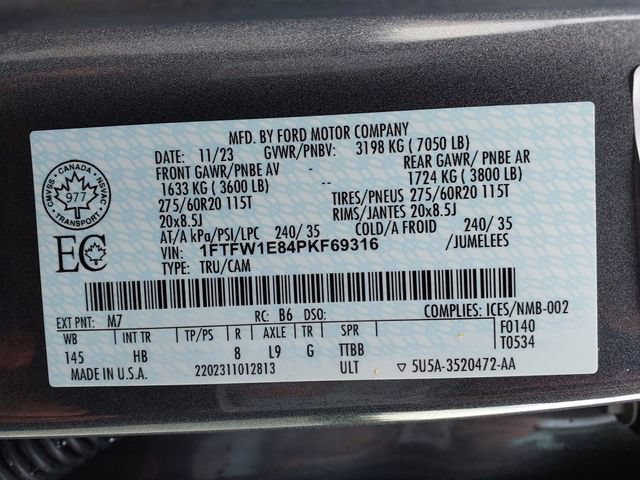 Certified 2023 Ford F150 Lariat w/ Equipment Group 502A High AWD/4WD image 25