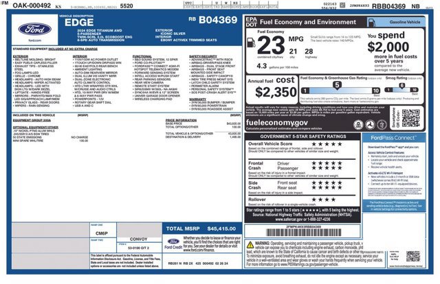 Certified 2024 Ford Edge Titanium AWD/4WD image 2