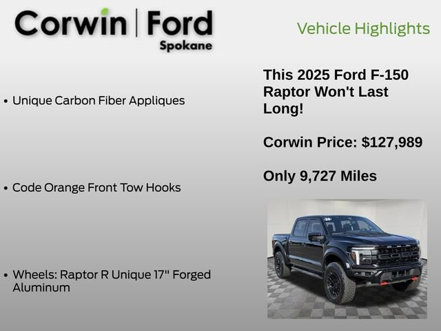 Certified 2025 Ford F150 Raptor w/ Equipment Group 803A Raptor R image 31