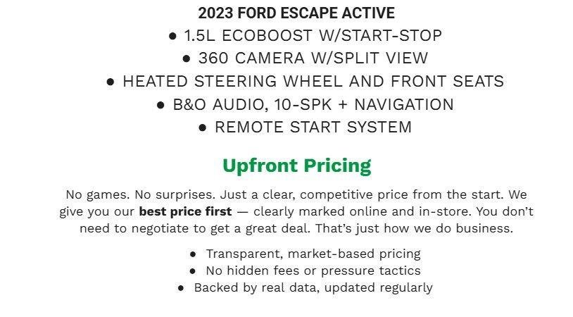 Certified 2023 Ford Escape Active w/ Tech Pack #2