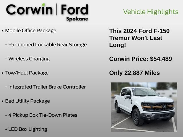 Certified 2024 Ford F150 Tremor w/ Equipment Group 402A High AWD/4WD image 25