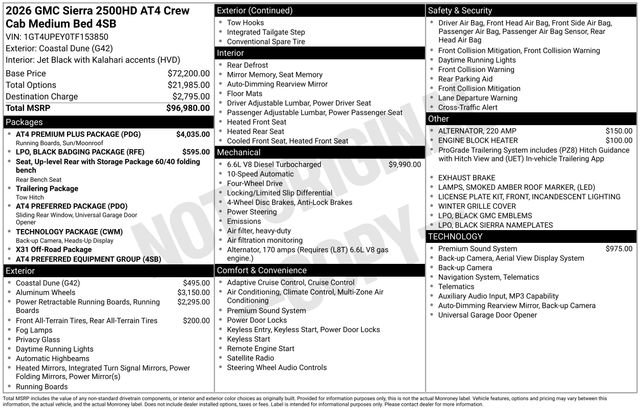 Used 2026 GMC Sierra 2500 AT4 w/ AT4 Premium Plus Package AWD/4WD image 27