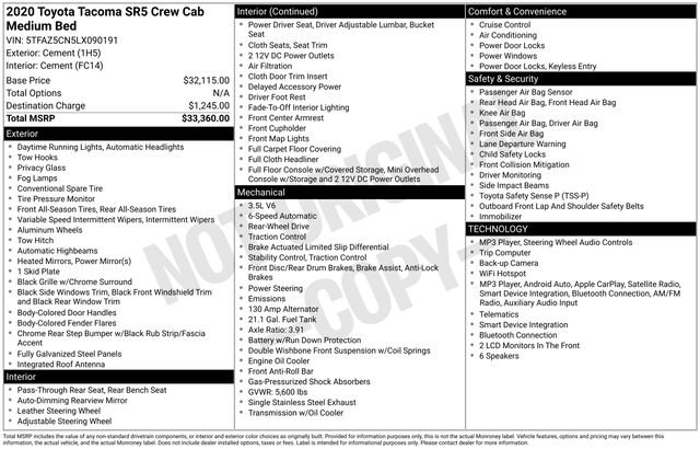 Used 2020 Toyota Tacoma SR5 RWD image 24