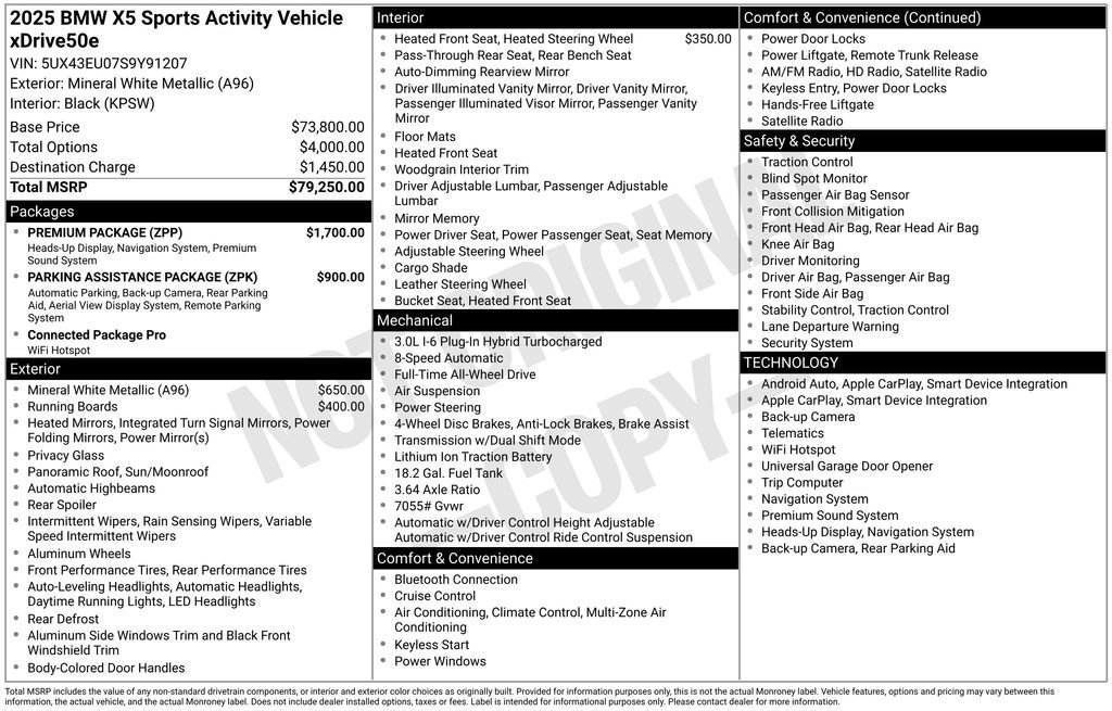 Used 2025 BMW X5 xDrive50e image 36