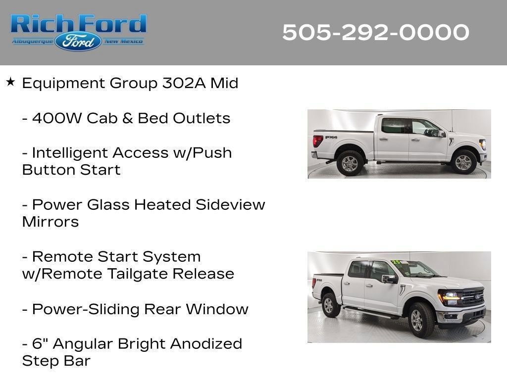 Certified 2025 Ford F150 XLT w/ Equipment Group 302A MID AWD/4WD image 12