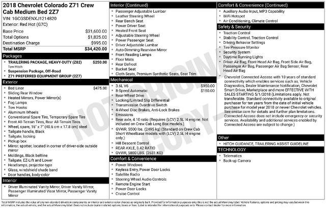 Used 2018 Chevrolet Colorado Z71 image 8