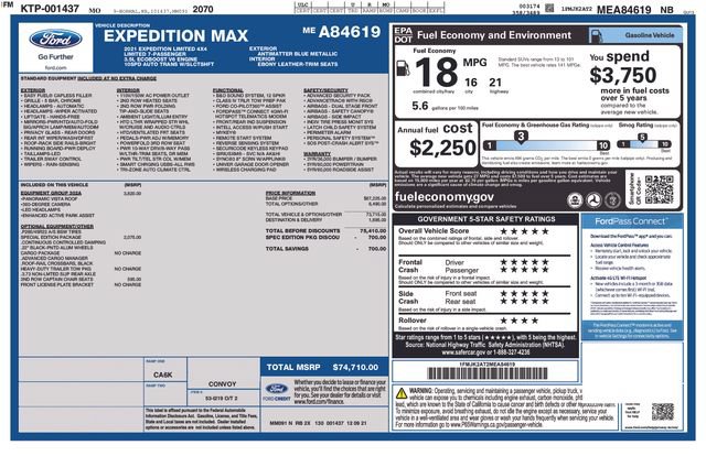 Certified 2021 Ford Expedition Max Limited AWD/4WD image 17