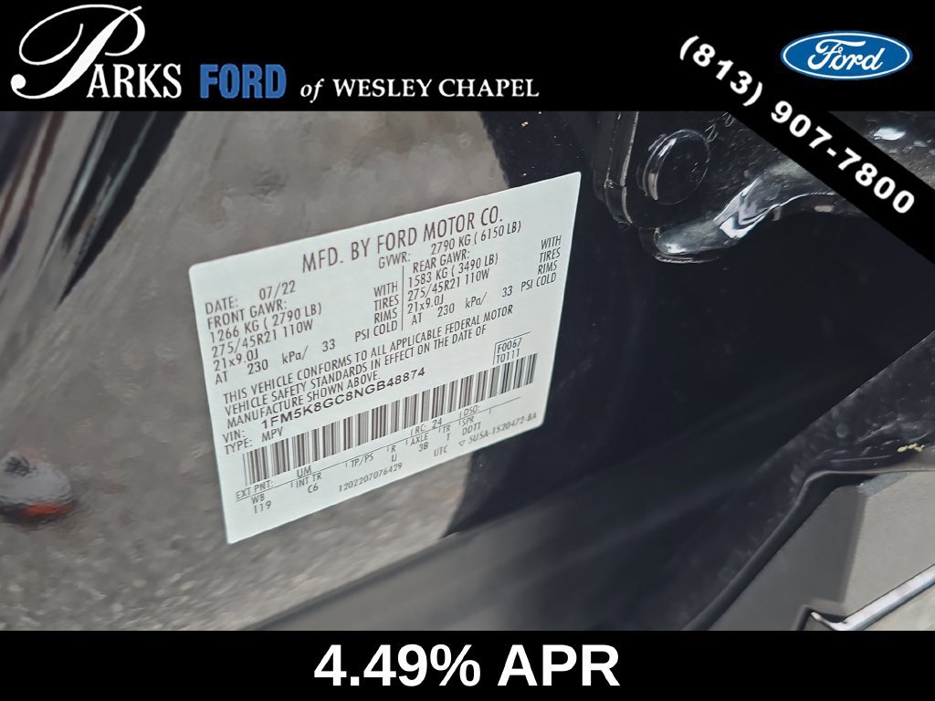 Certified 2022 Ford Explorer ST w/ Equipment Group 401A AWD/4WD image 34