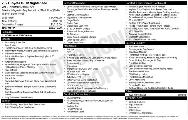 Used 2021 Toyota C-HR Nightshade image 33