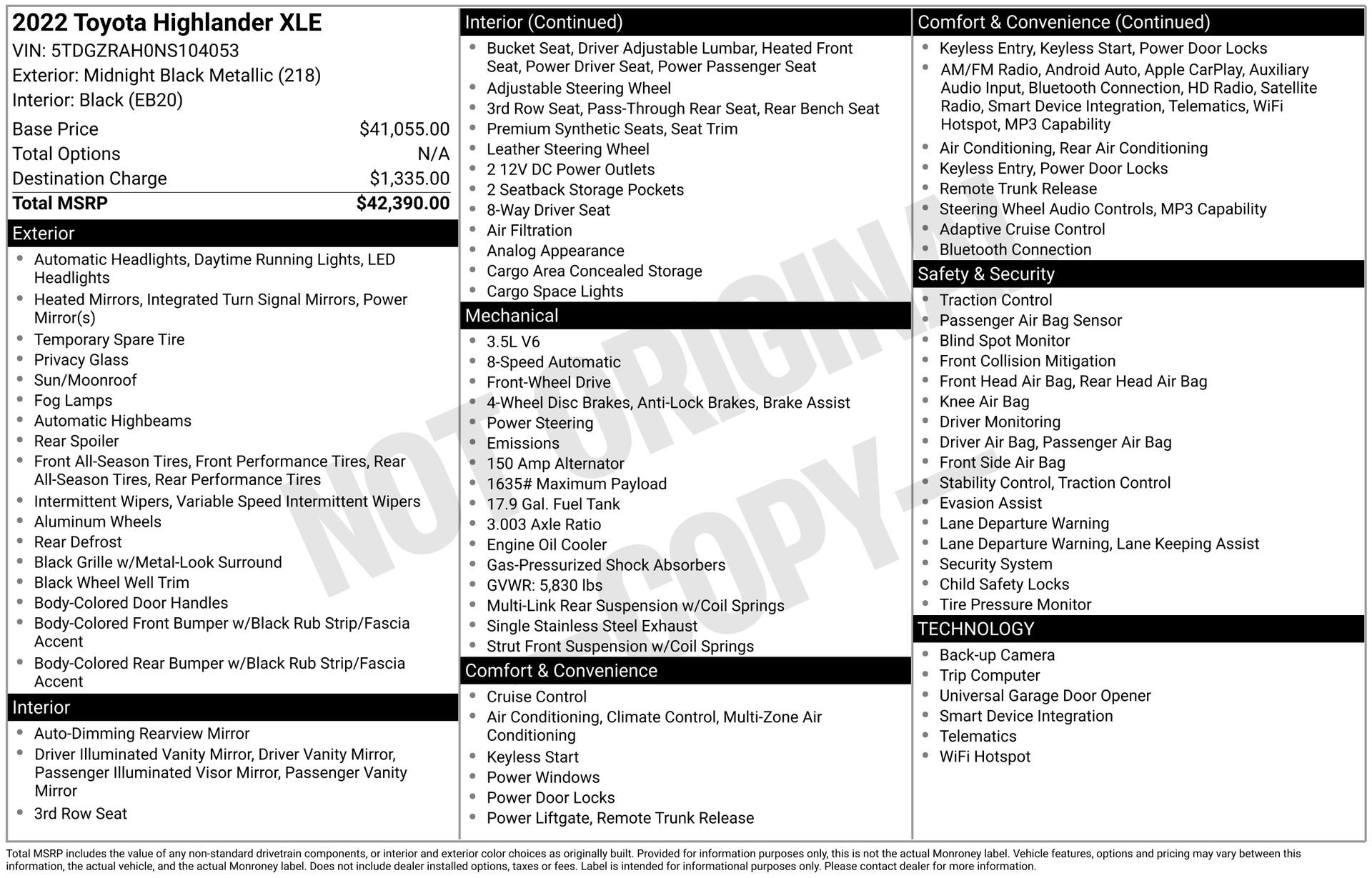 Used 2022 Toyota Highlander XLE FWD image 17