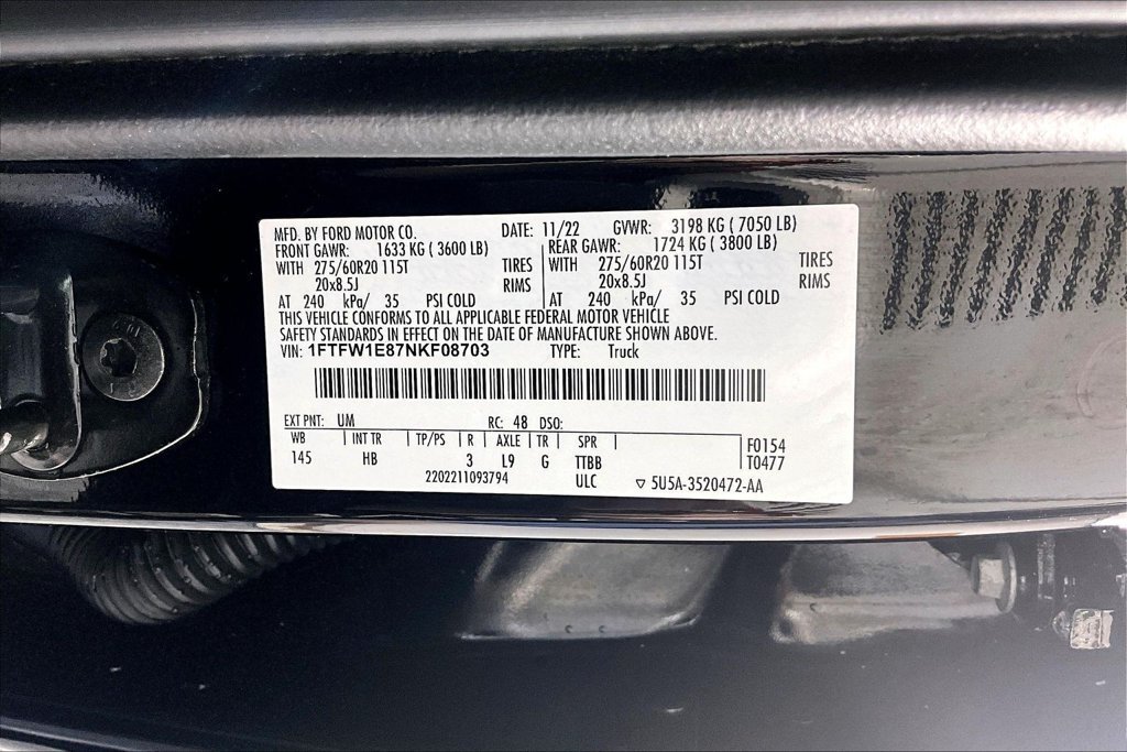 Certified 2022 Ford F150 Lariat w/ Equipment Group 502A High AWD/4WD image 32
