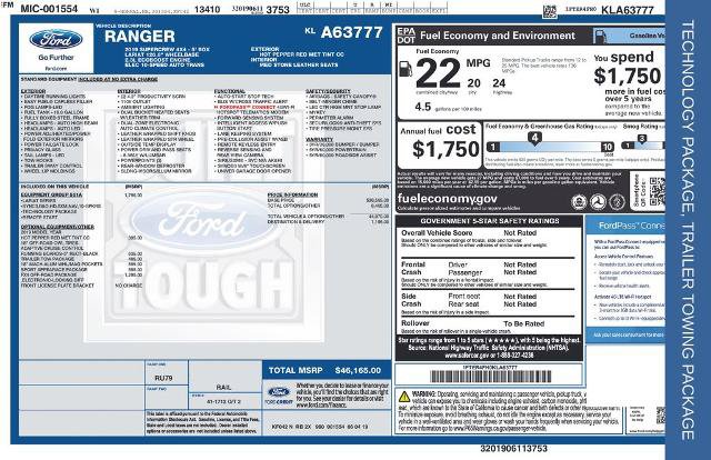 Certified 2019 Ford Ranger Lariat w/ Equipment Group 501A Mid AWD/4WD image 20