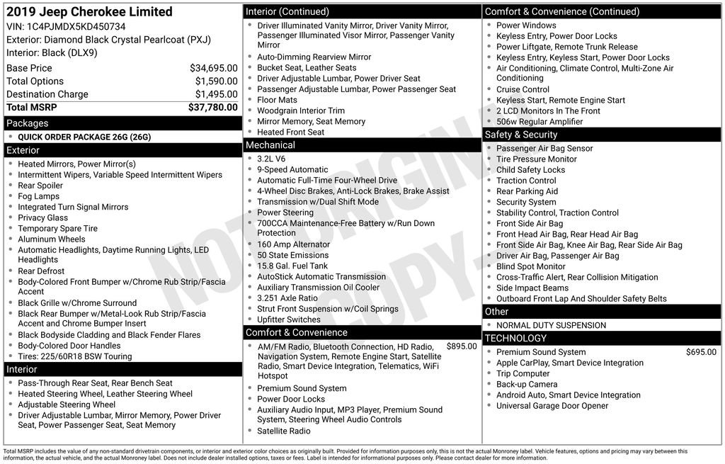 Used 2019 Jeep Cherokee Limited