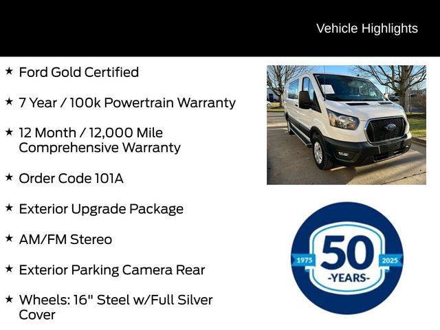 Certified 2024 Ford Transit 250 Low Roof w/ Exterior Upgrade Package image 6