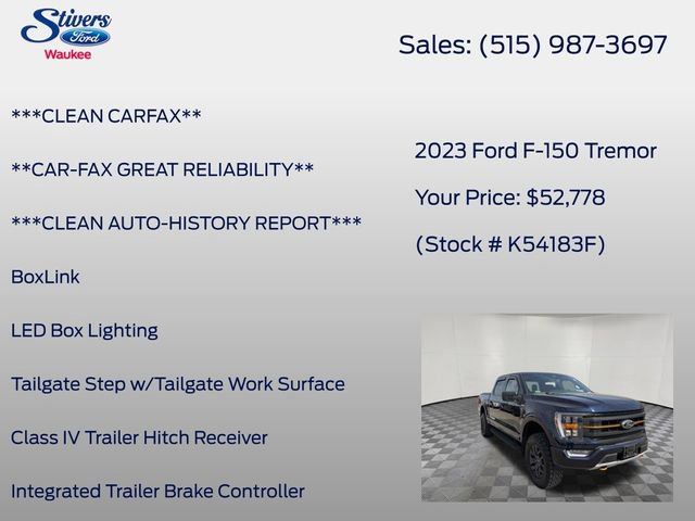 Certified 2023 Ford F150 Tremor w/ Trailer Tow Package AWD/4WD image 22