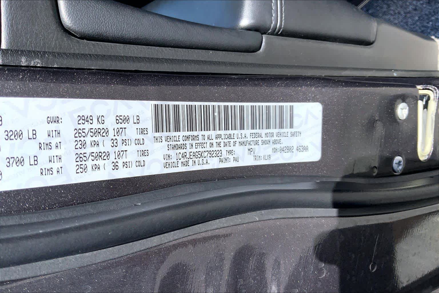 Used 2019 Jeep Grand Cherokee Altitude RWD image 33