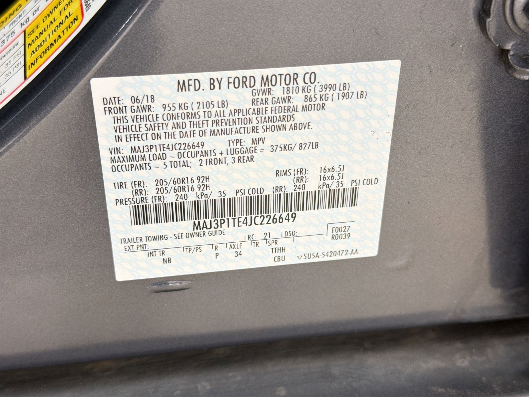 Certified 2018 Ford EcoSport SE FWD image 19