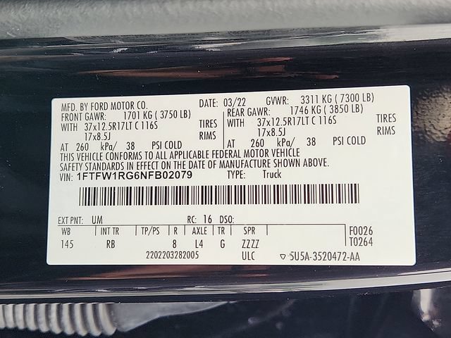 Certified 2022 Ford F150 Raptor w/ Raptor 37 Performance Package AWD/4WD image 32