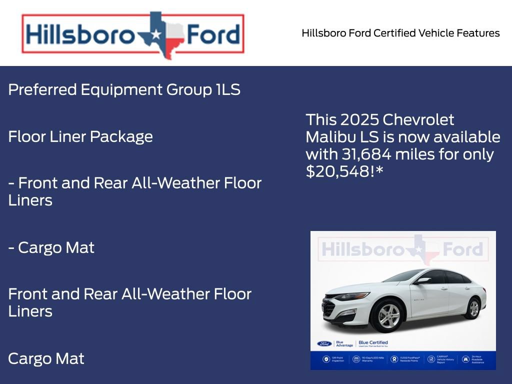 Used 2025 Chevrolet Malibu LS w/ LPO, Floor Liner Package FWD image 5