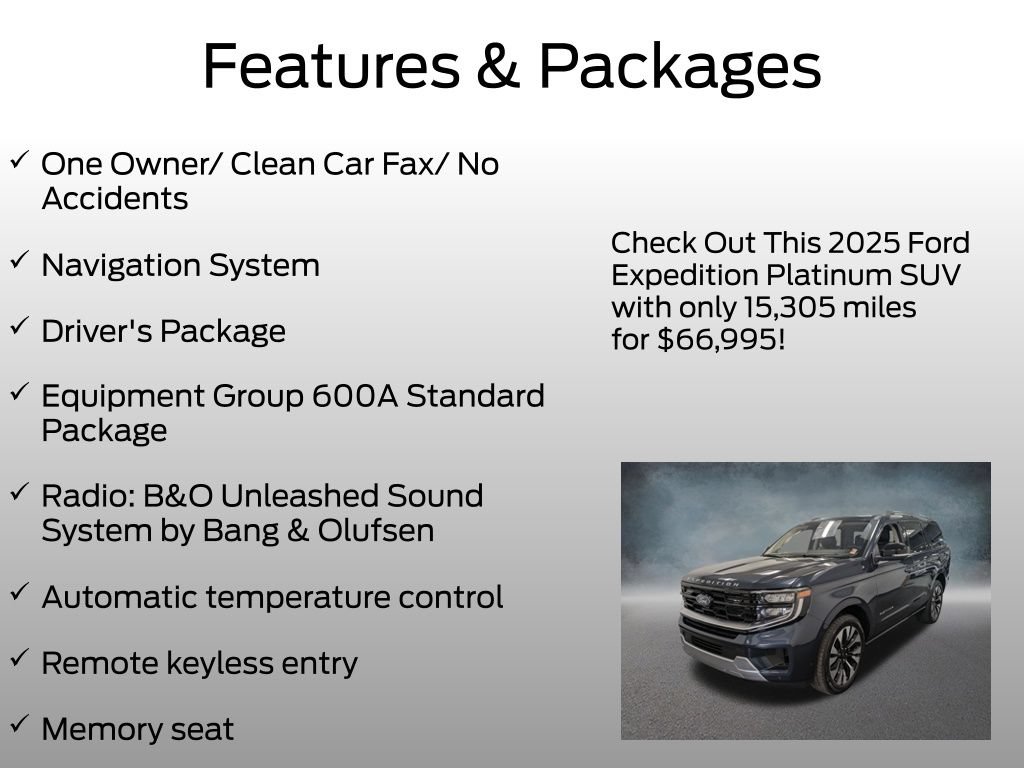 Certified 2025 Ford Expedition Platinum w/ Driver's Package AWD/4WD image 4