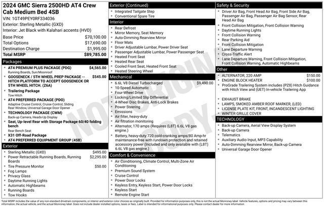 Used 2024 GMC Sierra 2500 AT4 w/ AT4 Premium Plus Package AWD/4WD image 37