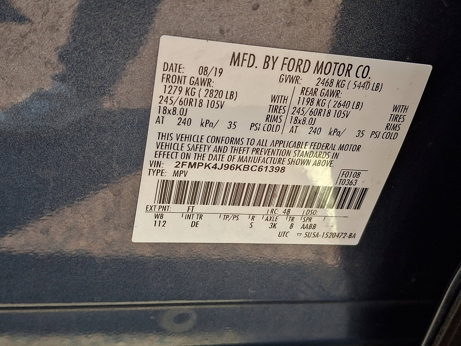 Certified 2019 Ford Edge SEL image 27